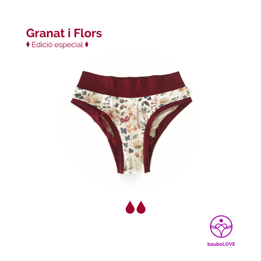 Braga Menstrual Granat i flors